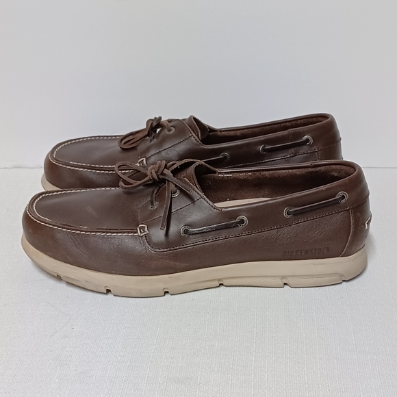 Birkenstock Brown Leather Boat Shoes Sz 46 (13) - Picture 3 of 9